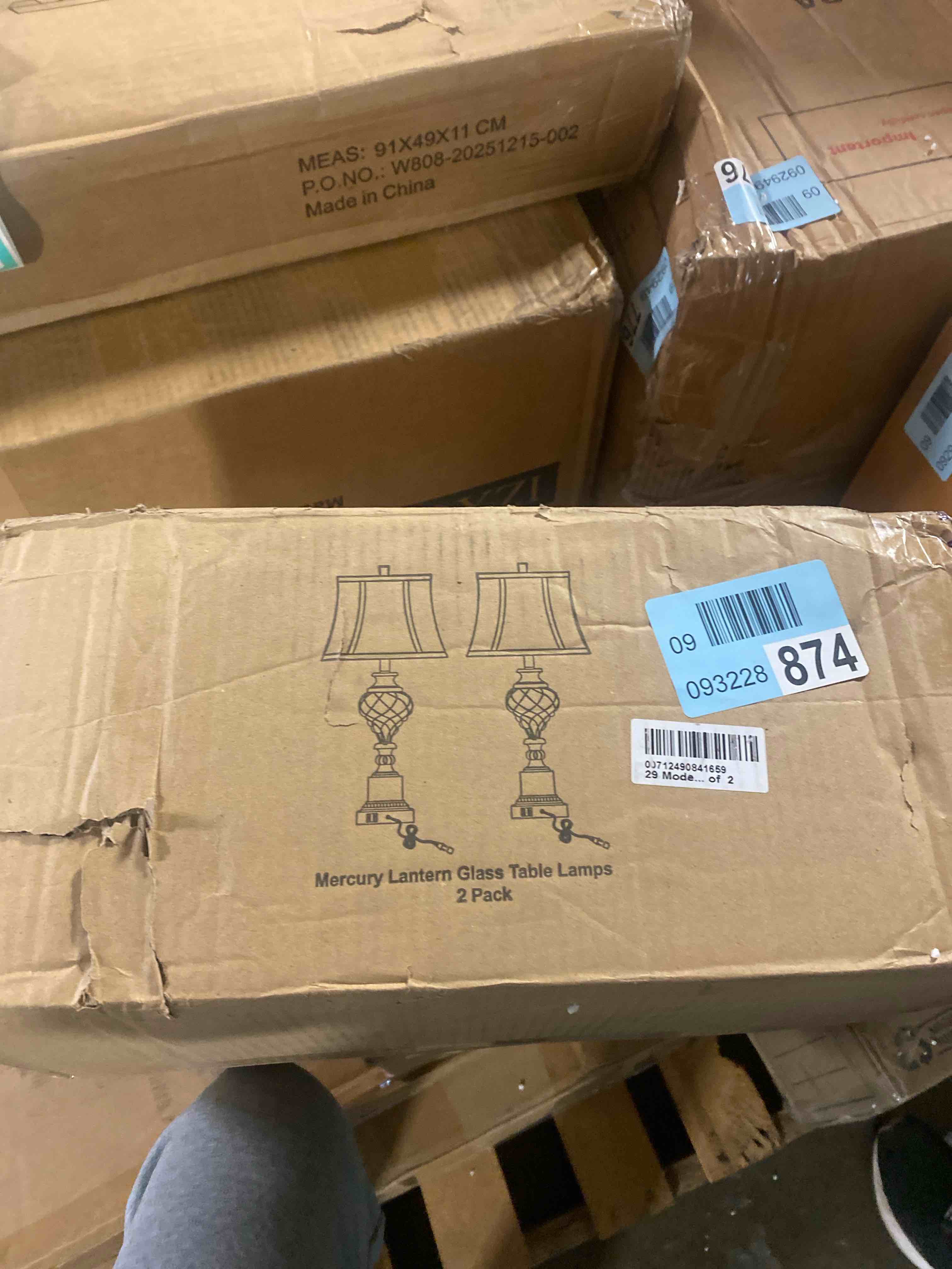 Condition photo showing New/Like New for 27'' high vintage table lamp set of 2 for living room farmhouse bedside lamp with fabric shades boho nightstand lamp with usb and nightlight for bedroom home office hotel bar (bulb included) dark brown-set of 2 27 inch
