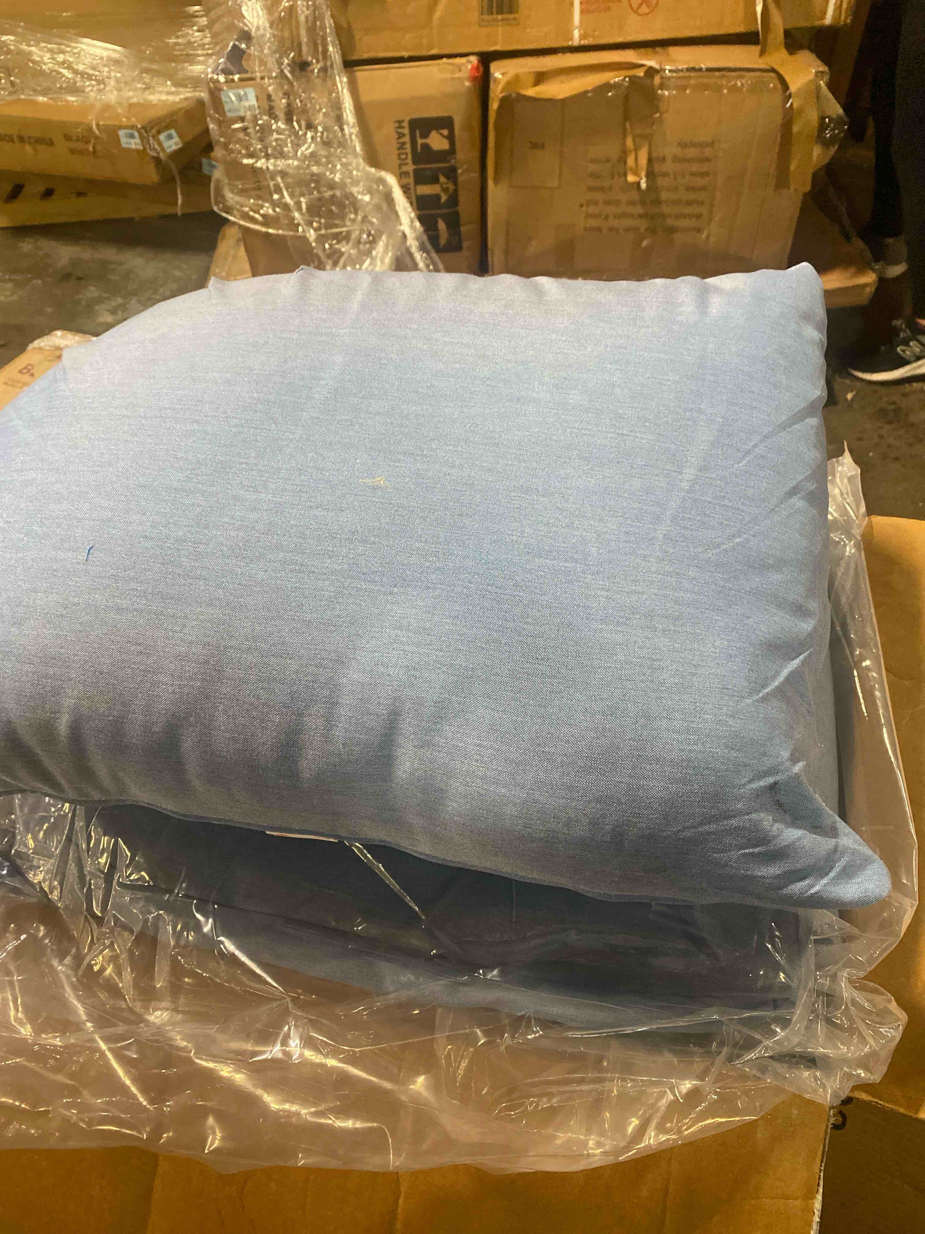 Condition photo showing New/Like New for goodgoods 22 x 24 sunbrella outdoor patio deep seat cushions 2-pack, fade-resistant & water-resistant furniture chair cushions with 30d high-resilience foam for sofa, spectrum denim spectrum denim 22''x24''x5.5''