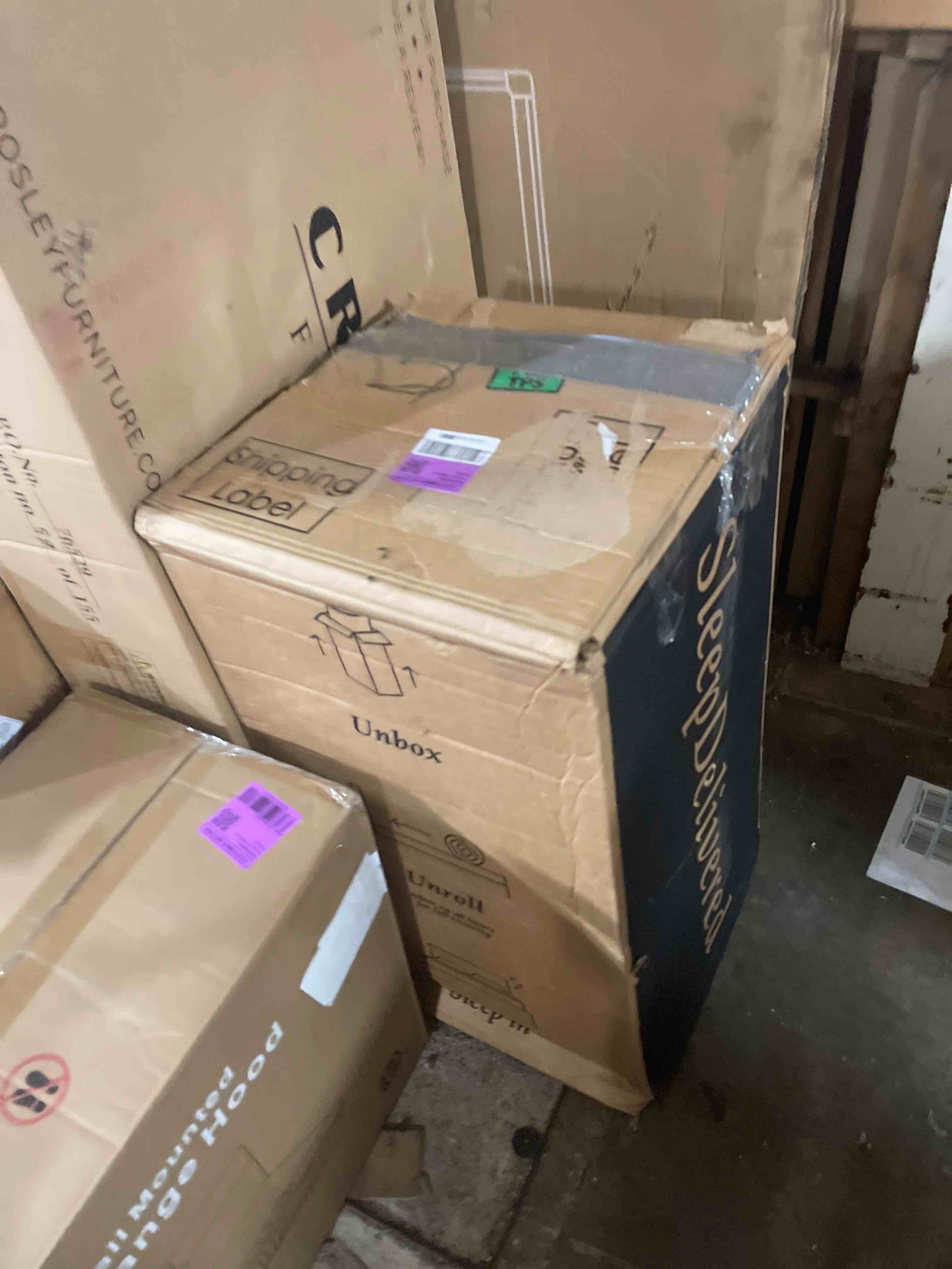 Condition photo showing New/Like New for sleep 12 inch queen size mattress, hybrid mattress in a box, cooling gel memory foam and individual pocket springs for pressure relief, certipur-us certified, medium firm feel