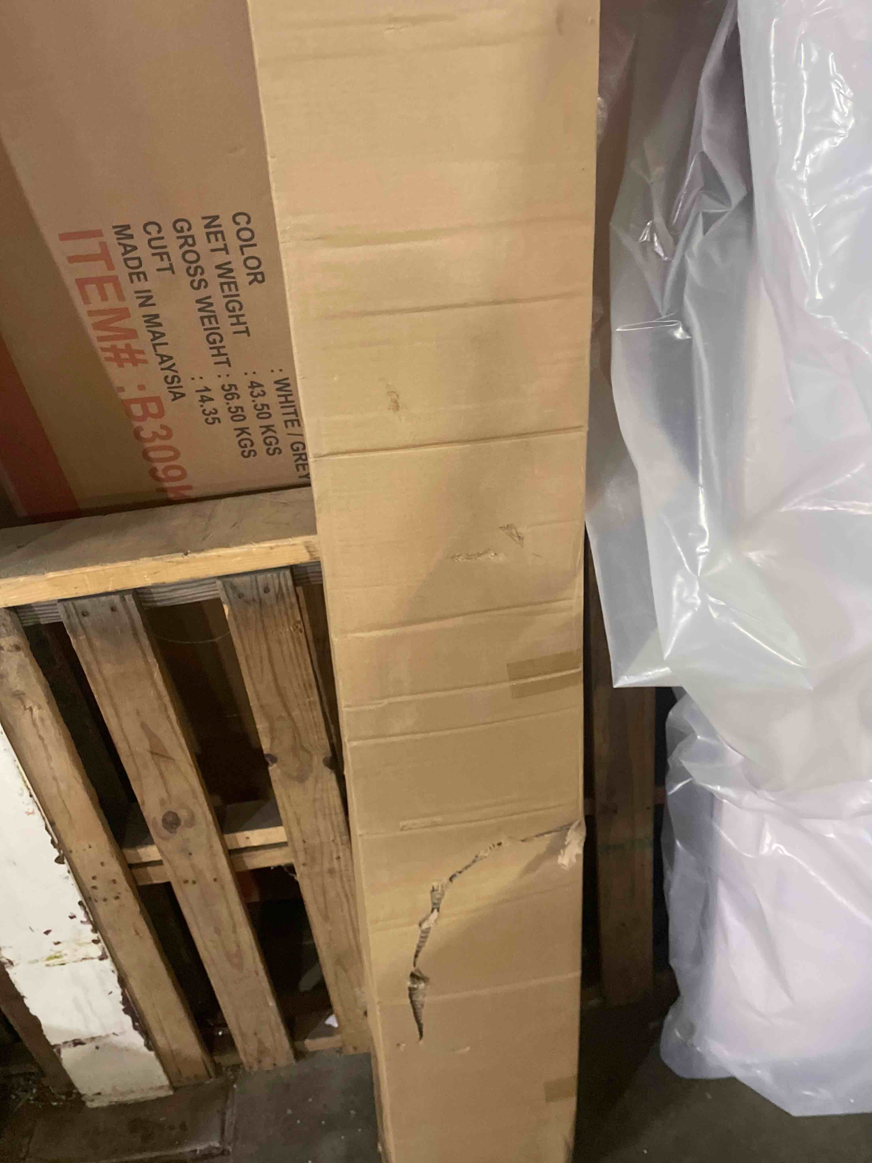 Condition photo showing New/Like New for fredbeck 36in x 84in wood barn door with 6.6ft barn door hardware kit included k shape solid spruce panel need to assembly 36"x84" door + 6.6' track kit wood color