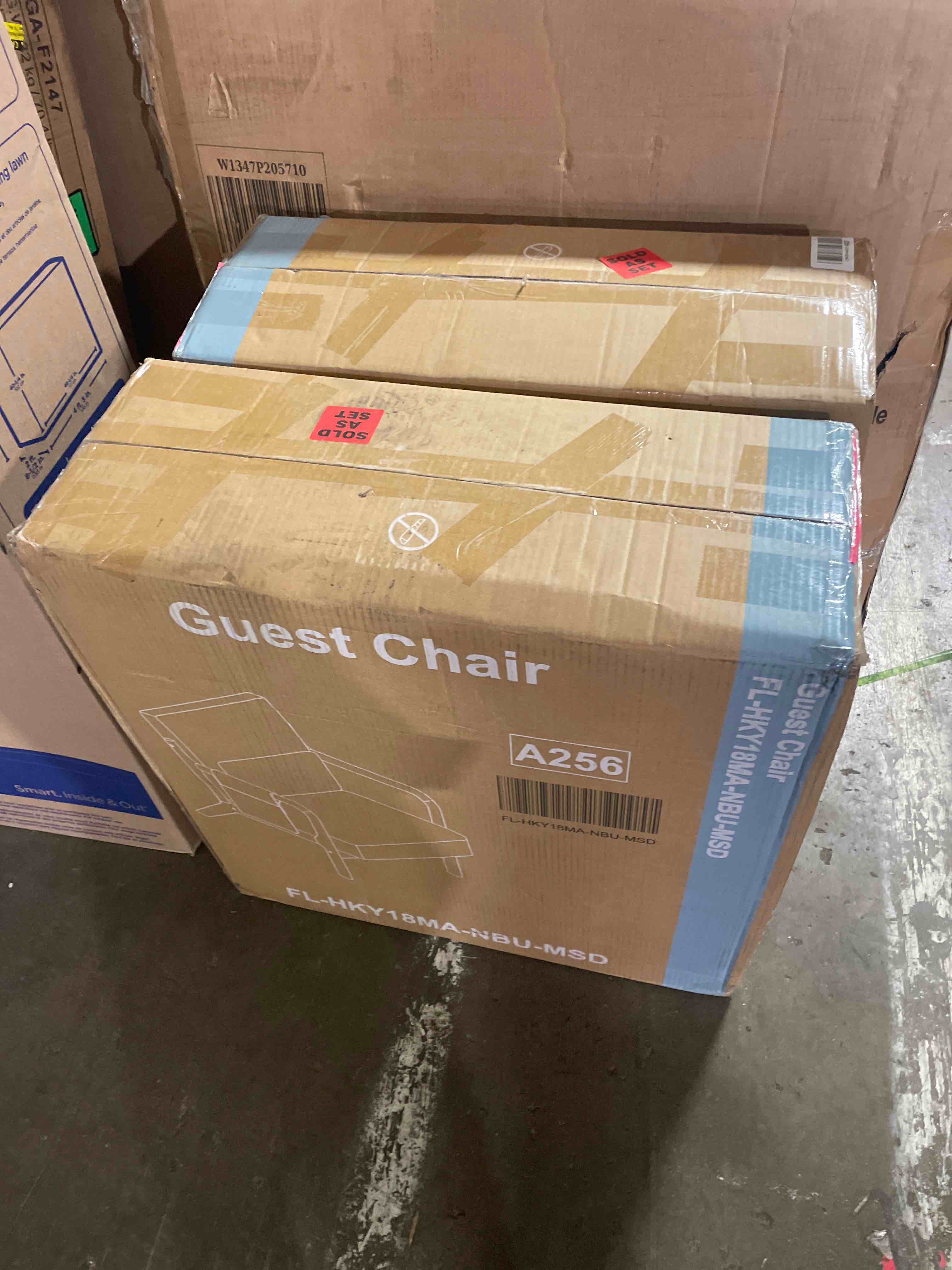 Condition photo showing New/Like New for dumos mid century modern accent chair, 17'' seat height with side pocket (set of 2)