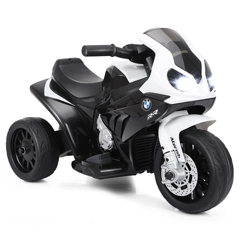 costway kids ride on motorcycle bmw licensed 6v electric 3 wheels bicycle music & light black
