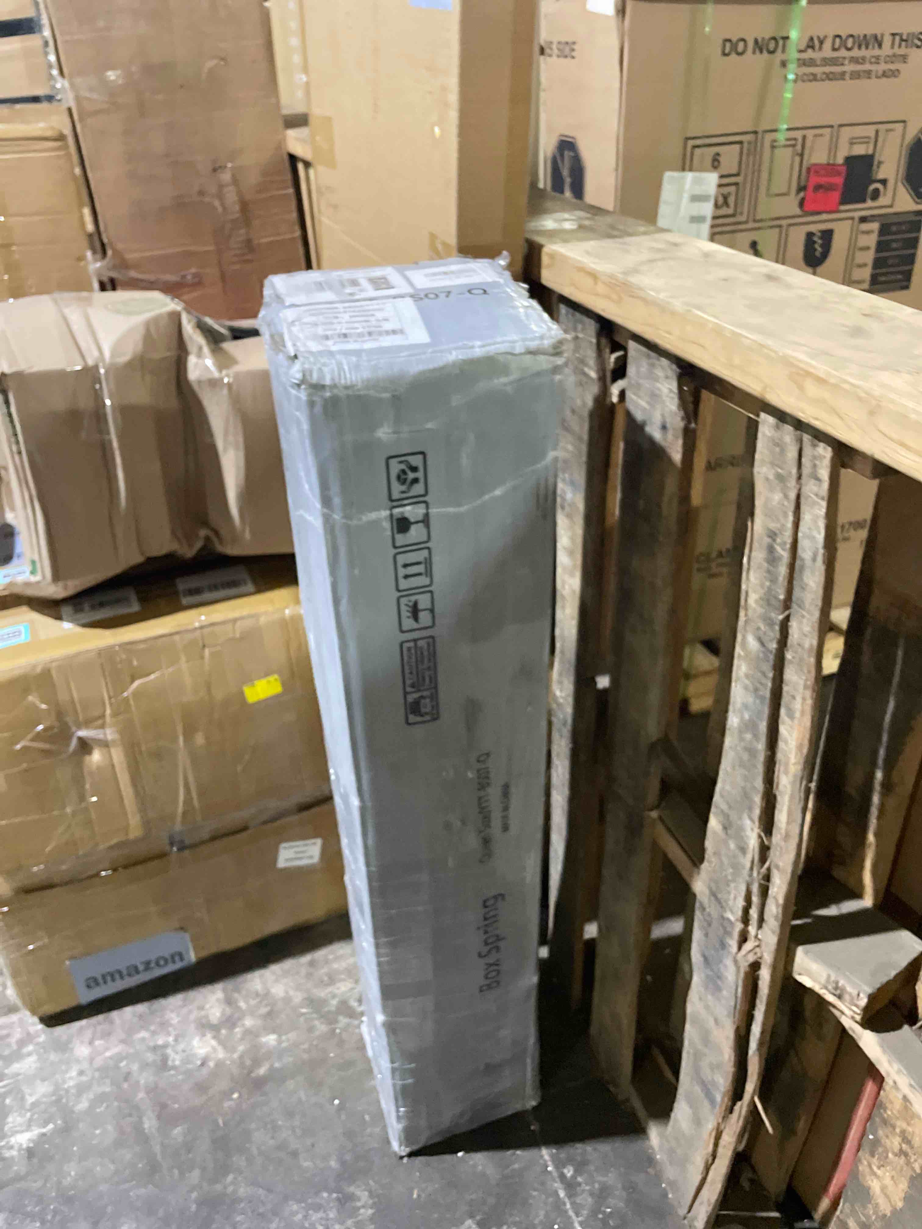 Condition photo showing New/Like New for grusign 5 inch box spring for queen bed, quick assembly queen size metal mattress foundation with fabric cover, strong steel frame, heavy duty, low profile bed frame base cama, queen