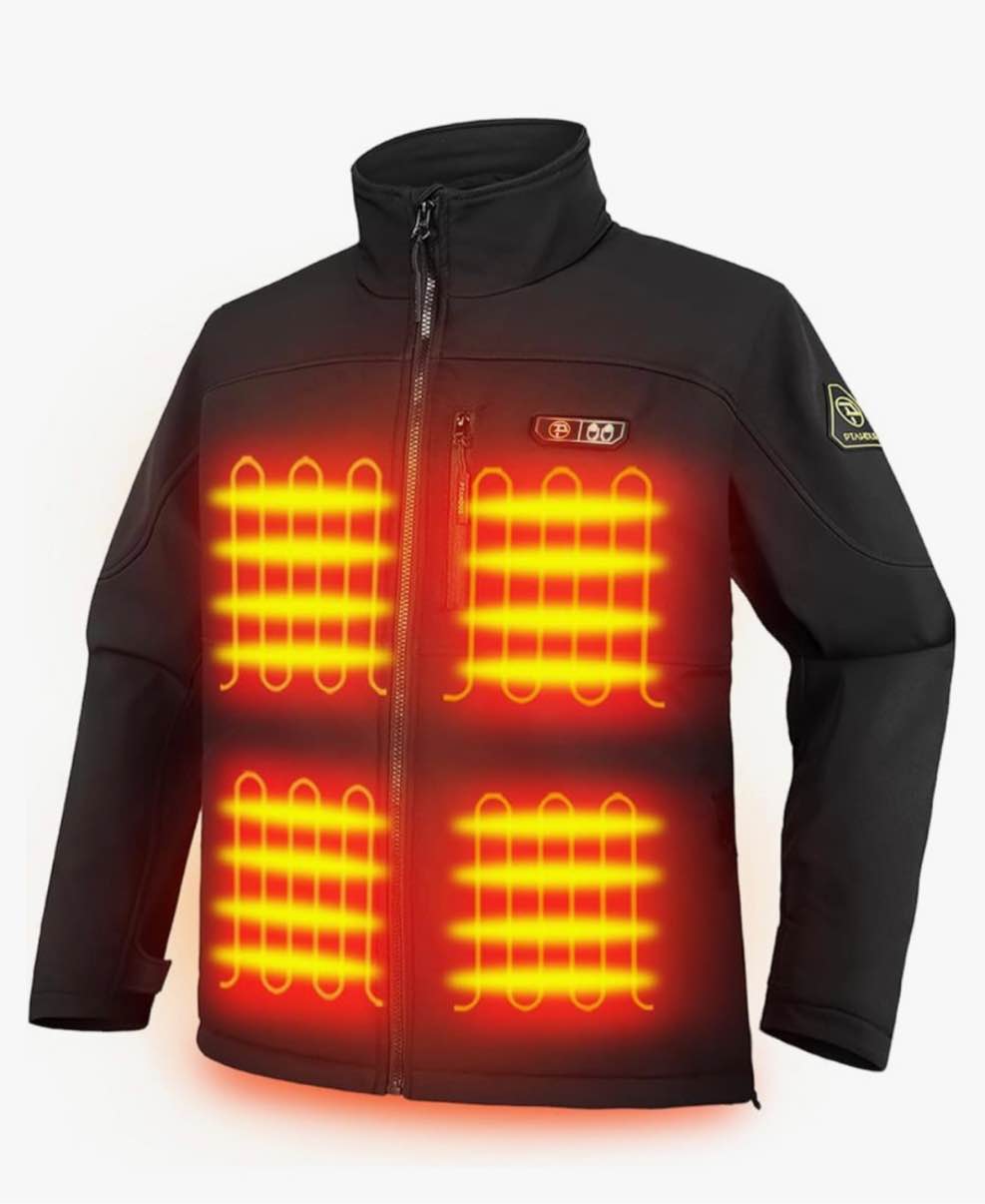 Men's Heated Jacket Waterproof with USB-A 4-Temp Control Lightweight for Skiing Hiking