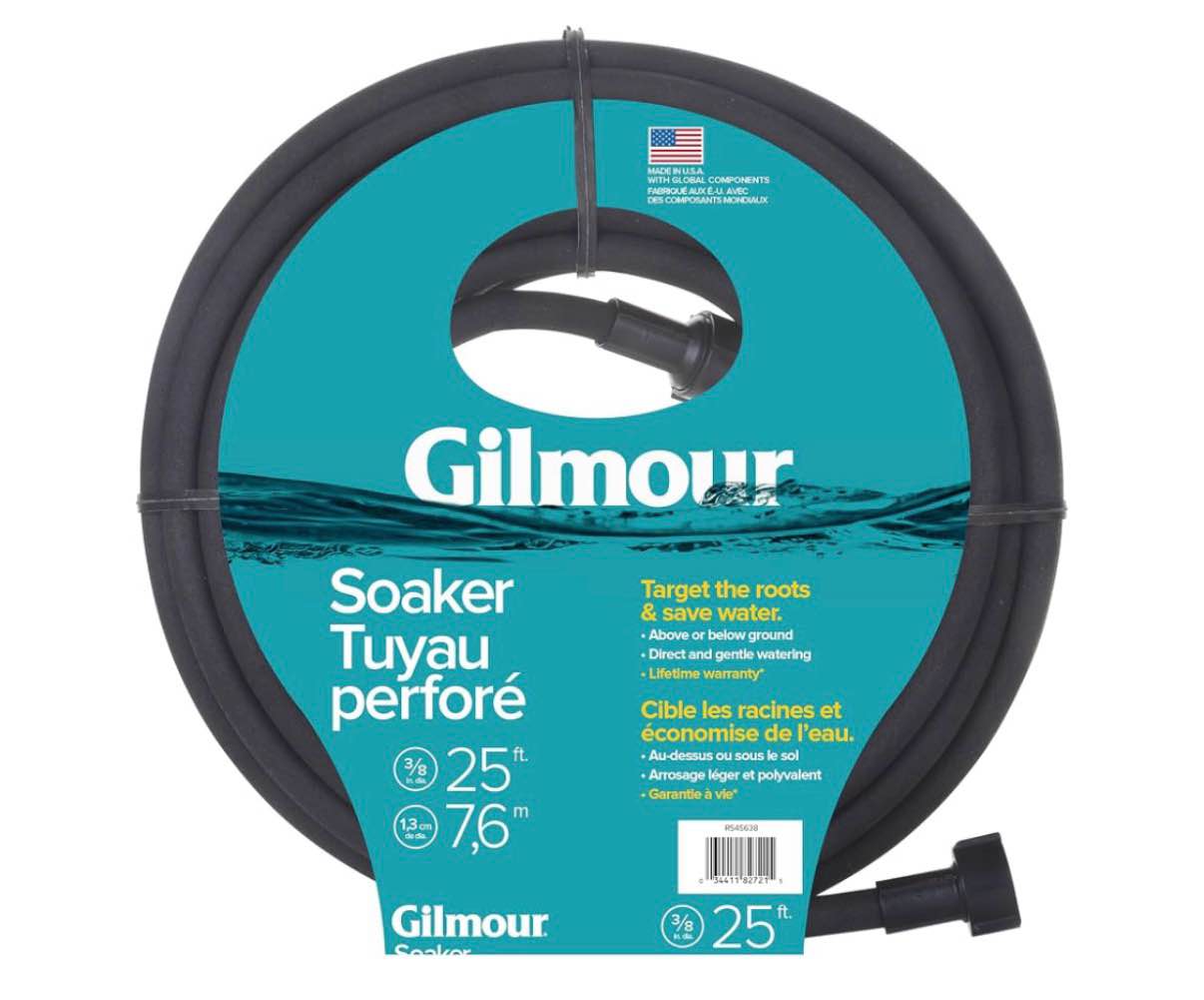 DEWENWILS Soaker Hose 25FT for Garden Beds, 5/8 Inch Round Drip Hose with Pressure Regulator, Flexible Leakproof, Save 75% Water, Irrigation Hose for Vegetable, Fruit Beds, Shrubs, Lawn, Yard