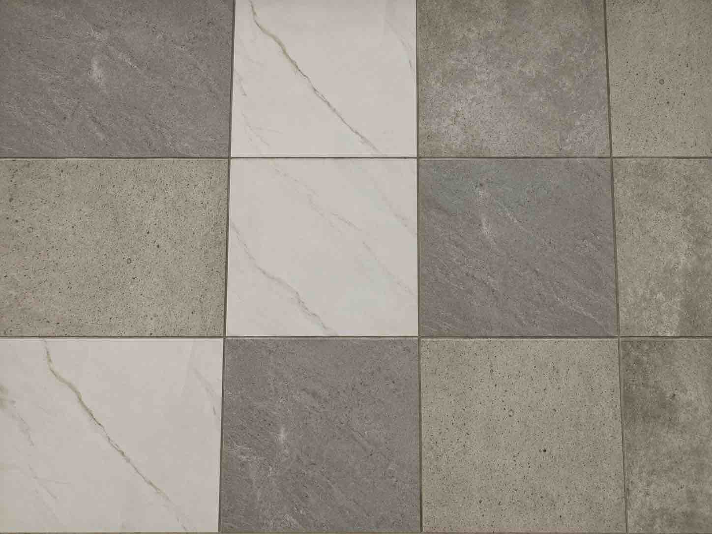 the possibilities are endless with 11 boxes of various emser & bakersfield tile in grey & white marble colors. create a versatile flooring pattern & make your space unique. plus a free bag of polyblend plus sanded grout & 2free mosaic tile pieces as shown in photo!!! 