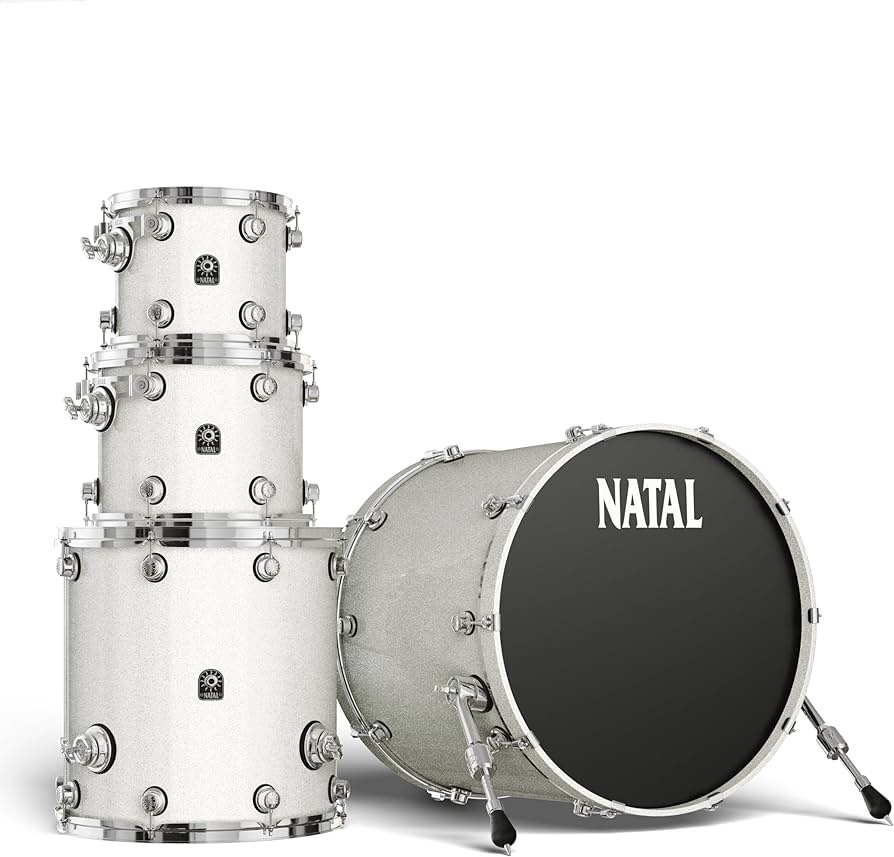 Featured: Natal KMA-UFX-WM1 Maple Originals Series 4-Piece Shell Pack l US Fusion X Configuration,White Metallic Drum Kit