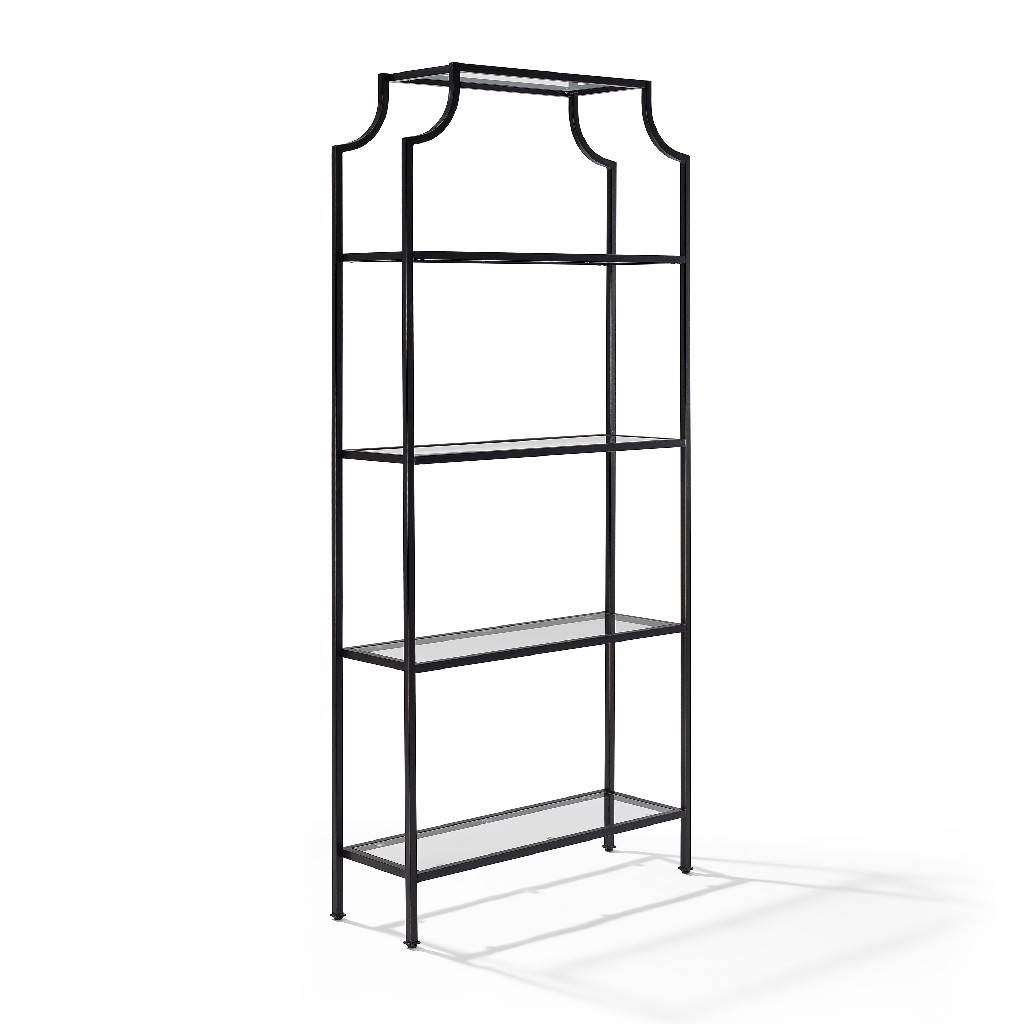 Aimee Glass Etagere Oil-Rubbed Bronze 