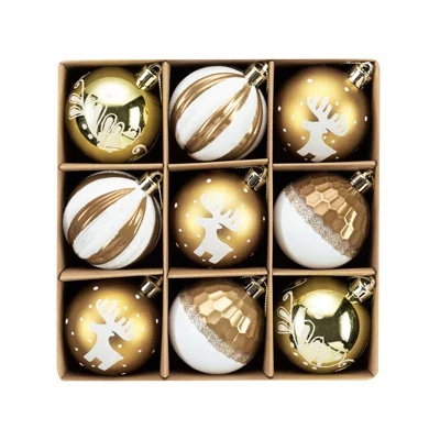 Kaimani 9 Count 60mm Shatterproof Christmas Ornaments