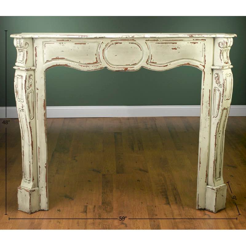 Cropsey Fireplace Surround By Rosalind Wheeler, Color: Distressed Parchment 