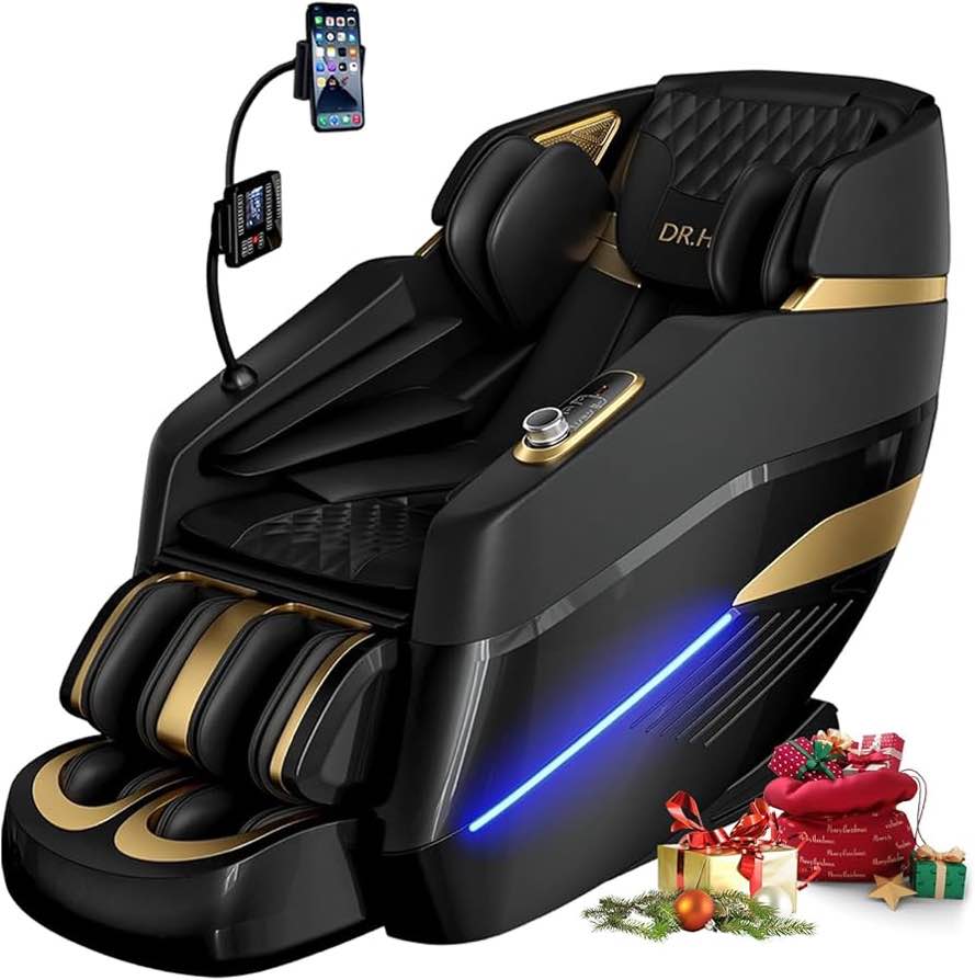 Massage Chair Full Body,Zero Gravity 3D SL-Track Shiatsu Massage Recliner Chair Built-in Heat System Airbag Massage with Body Scan, Deep Yoga Stretch, Calfrest Extension And Foot And Back massage