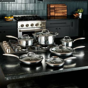 13 pc HexClad Hybrid Cookware Set w/ Lids 8 in./10 in/12 in. Pans w/Lids & 8 in/10 in./ 12 in. Pots. w/ Lids & 13 in. Wok.
