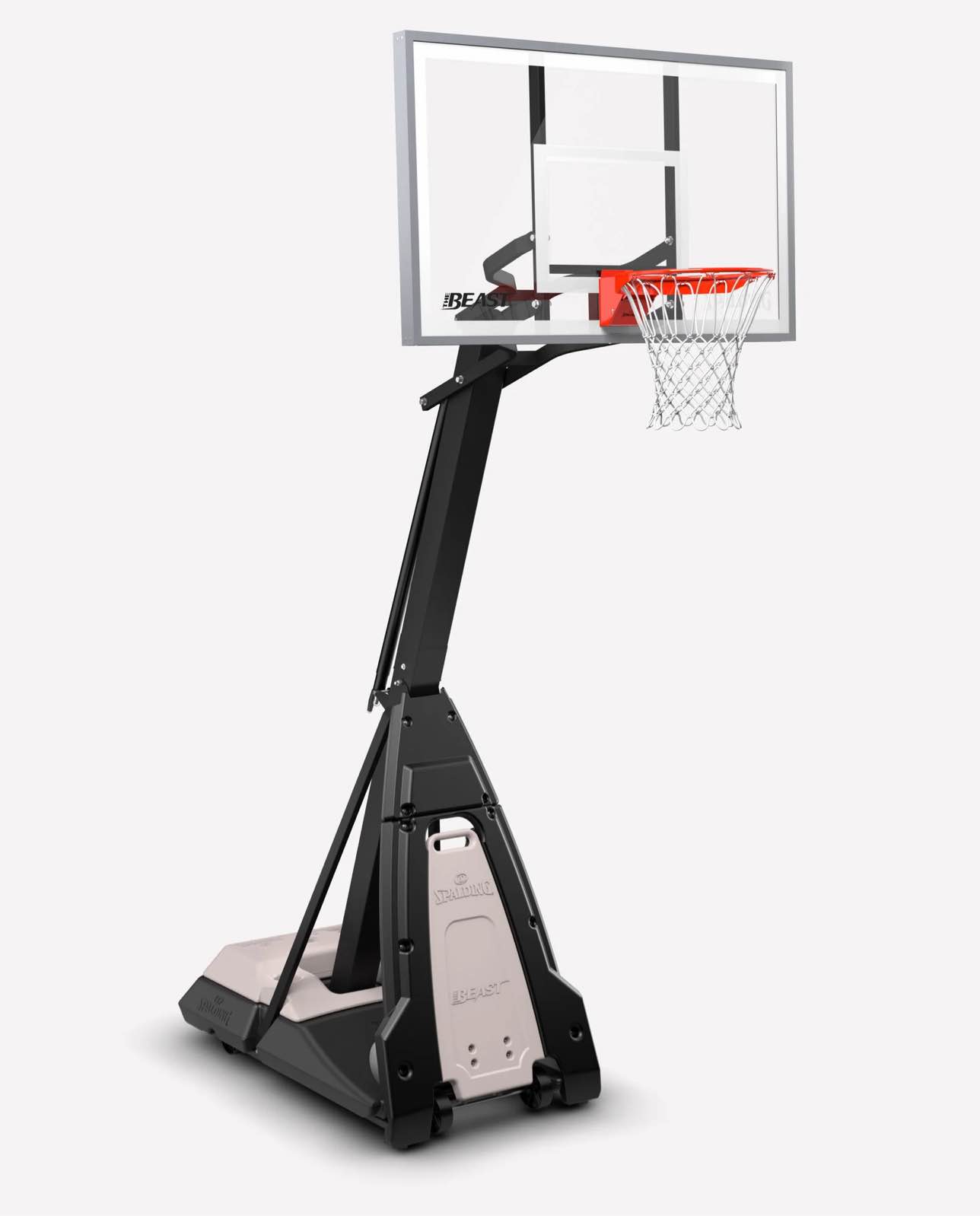 Spalding 901311 In-Ground Basketball Hoop with Adjustable-Height Tempered Glass Basketball Goal Backboard (Includes Boxes 1 & 2 of 3 - The Backboard & Mounting Hardware, Pole, Rim) Missing Plastic Base