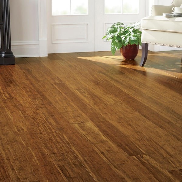 Home Decorators Collection Harvest 3/8 in. T x 4.9 in. W Strand Woven Engineered Bamboo Flooring (24.6 sq ft/case x 6 Cases =147.6 Sq. Ft.)BID IS PER SQ FT/147.6