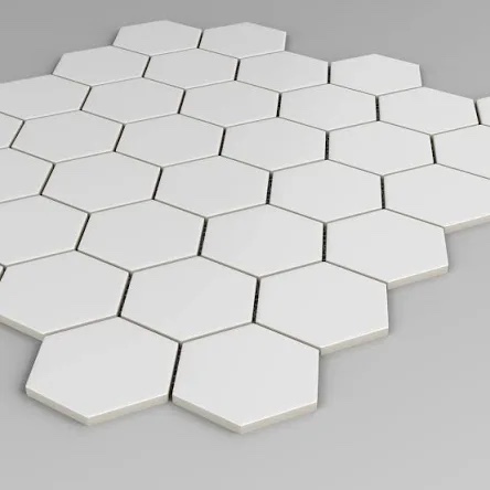MSI 2 x 2 Matt hexagon 16 pieces HD white .81 sq ft per piece 12.96 sq ft per Box x 7 Boxes = 90.72 Sq Ft-BID IS PER SQ FT/90.72