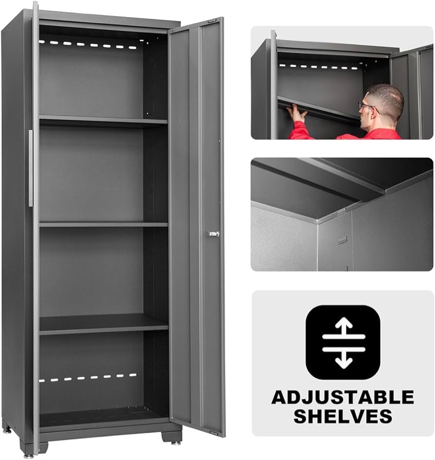 Torin 9 Piece Modular Garage Storage System, Black/Grey