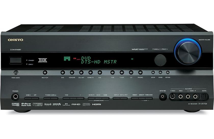 Onkyo TX-SR706 THX Select2 Plus home theater receiver with HDMI switching and upconversion (Black) (Powers On)