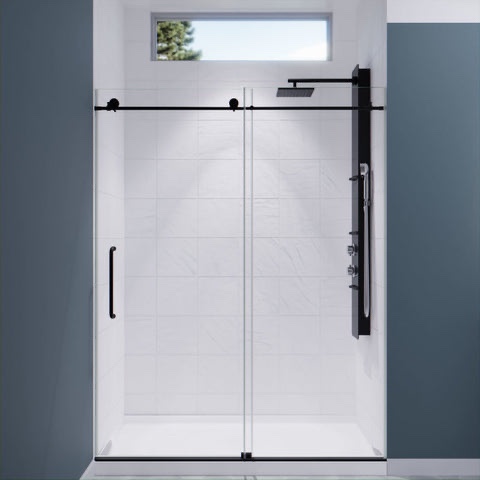 ANZZI Madam Series 60 in. by 76 in. Frameless Sliding Shower Door with Handle