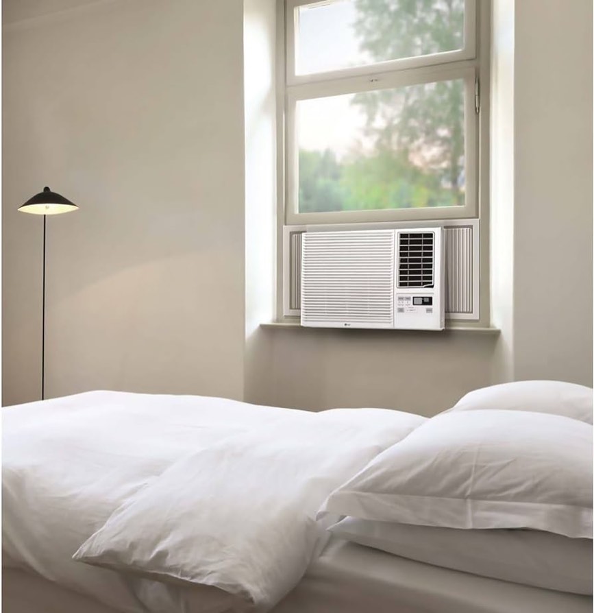 LG 23,000 BTU Window Air Conditioner with Supplemental Heat, Cools 1,440 Sq.Ft. (36' x 40' Room Size), Electronic Controls with Remote, 2 Cooling, Heating & Fan Speeds, Slide In-Out Chassis, 230/208V