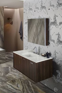 Kohler Verdera 34" x 30" Lighted Two Door Medicine Cabinet with Two Shelves, Built-in Outlets and Flip Out Magnifying Mirror - CA Title 24 Compliant