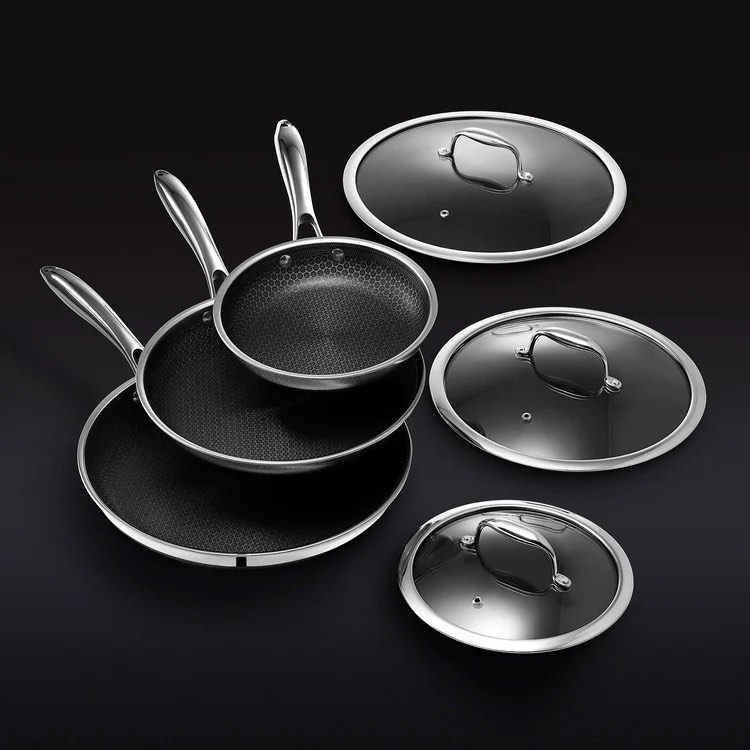 Hybrid Fry Pan Set With Lids, 6-pc + Bonus Wok
