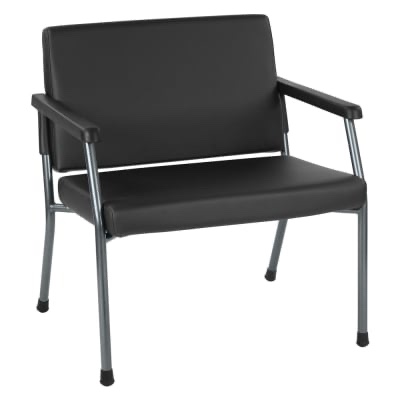 Office Star 500 lb Bariatric Waiting Room Guest Chair, Antimicrobial, Black Brand: Office Star Part#: BC9603-R107