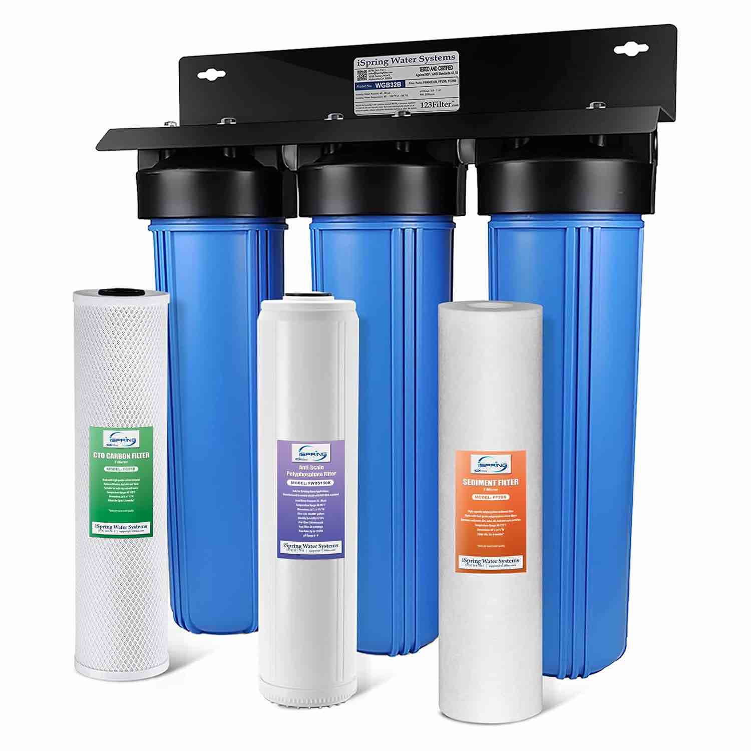 iSpring whole house water filtration system heavy duty WGB32B-DS series