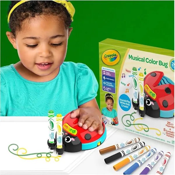 Crayola Musical Color Bug, Toddler Sensory Toy, Ladybug Toy for Kids, Arts & Crafts, Gifts for Toddlers, Ages 2, 3, 4