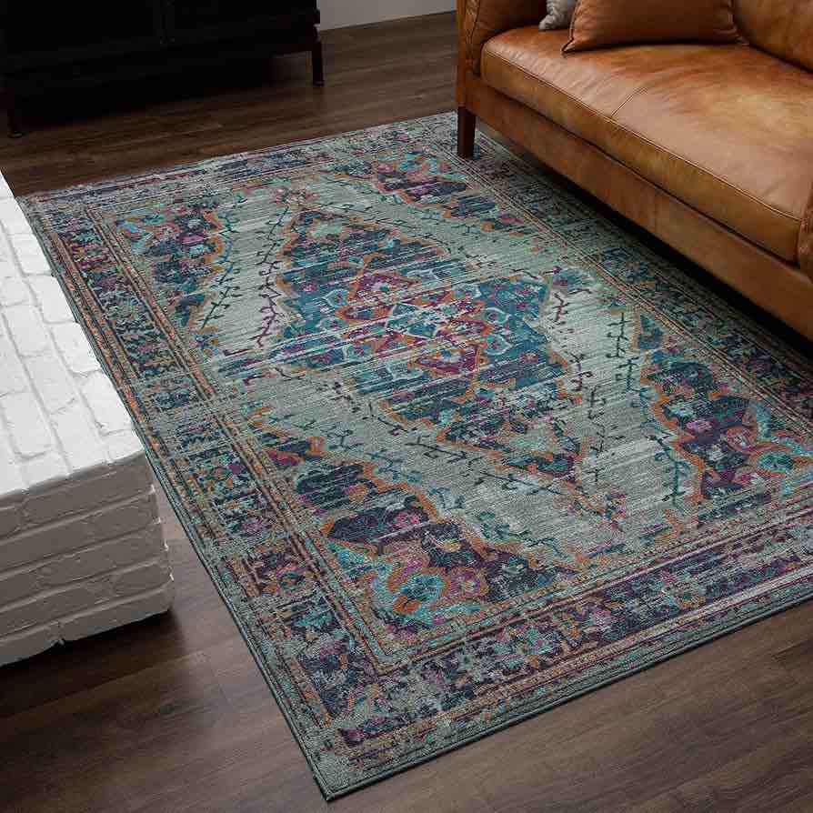 Mohawk Home Kellen Teal (10' X 14') Ornamental Area Rug
