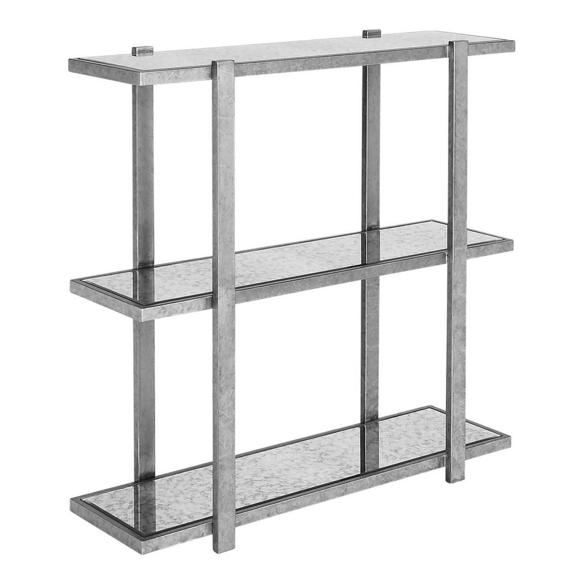 36'' Smoked Mirror Shelved Console Table By Ellahome Color: Royal Silver