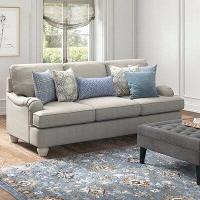Kelly Clarkson Home Cantata 91" Round Arm Sofa Brown/gray 40.0 x 91.0 x 40.0 in (CHECK OUT THE NEXT ACCENT CHAIR DOWN TO COMPLIMENT THIS SOFA)