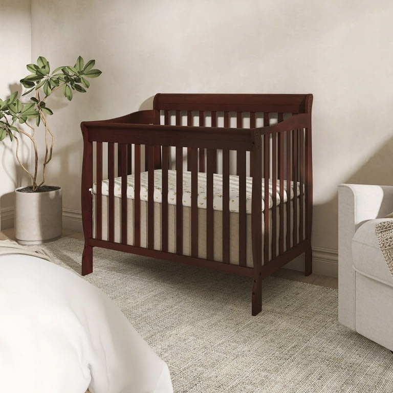 Dream On Me Aden 4-in-1 Convertible Mini Crib Espresso