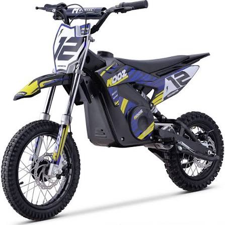 KOOZ HP112E 36V 1000W Electric Dirt Bike for Kids, 3 Speed Modes Teen Electric Motorcycle Up to 18 MPH & 15 Miles Long-Range, Dual Suspension & Disc Brake, 16" Sturdy Tire for Kids Teenagers, Blue