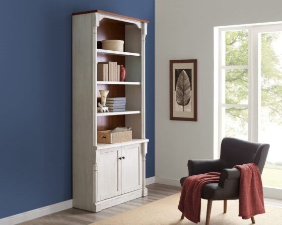 Featured: MARTIN FURNITURE DURHAM 94 INCH TALL BOOKCASE WITH LOWER DOORS IMDU429 I4D