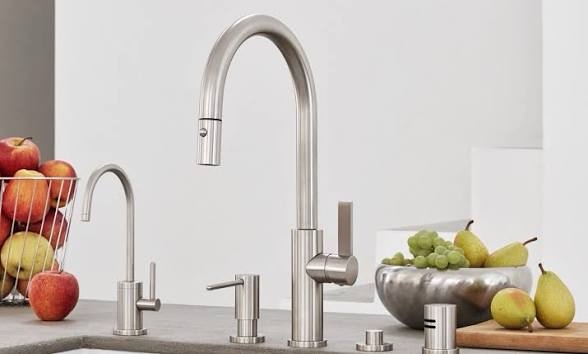 California Faucets Corsano 1.8 GPM Single Hole Pull Down Kitchen Faucet with BFB Series Handle and Low Arc Spout Model: K51-102-BFB-ACF