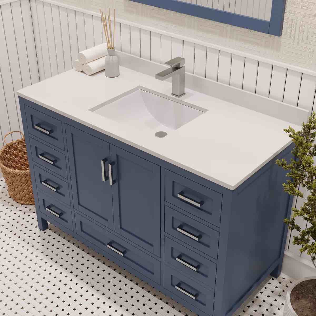 Featured: Rooh 48'' Single Bathroom Vanity with Quartz Top By Ayna Decors