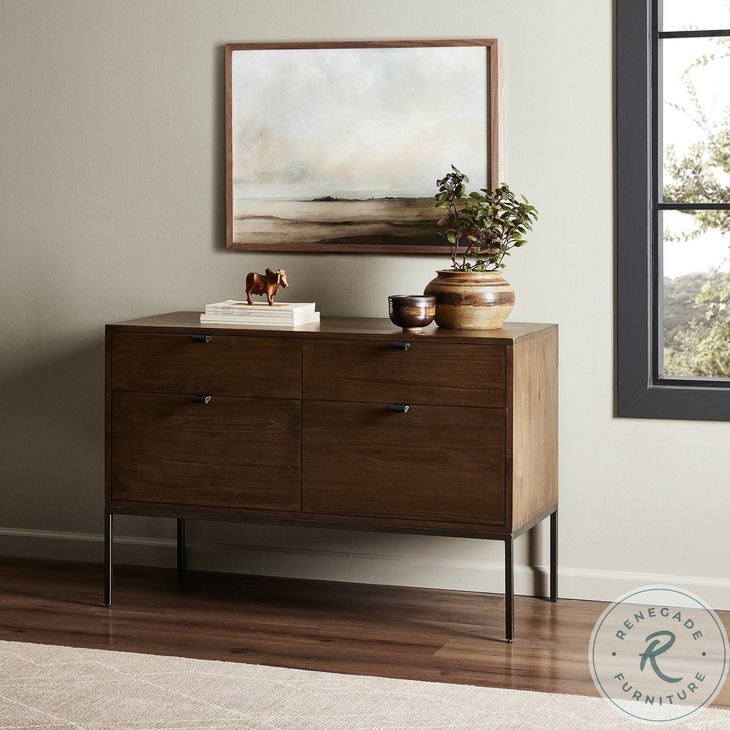 Four Hands Trey Auburn Poplar Modular Wide Filing Cabinet