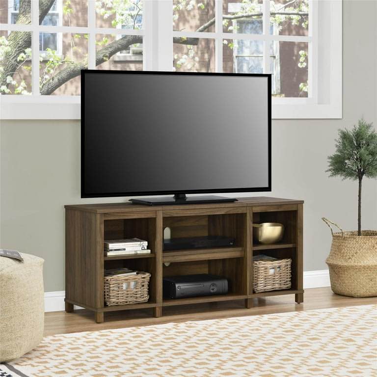 Mainstays Parsons TV Stand for TVs up to 50", Canyon Walnut
