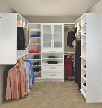 Featured: Sauder Woodtrac Dual Tower Complete Closet System.White