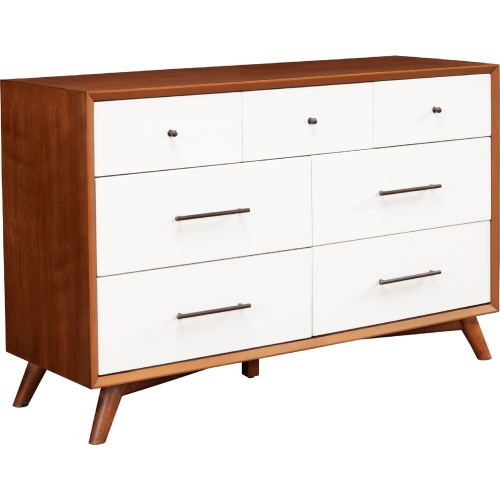 Williams 7-Drawer Dresser By AllModern Color: Chestnut/White