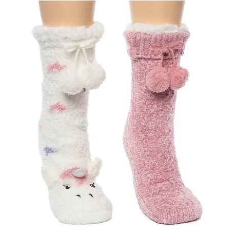 (25- 2 Packs) Cuddl Duds Critter Slipper Sock Set - 2 Pair