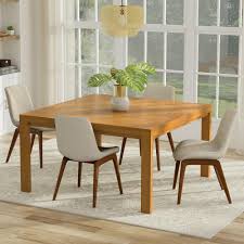 Wilson 54"W Wood Square Dining Table, Transitional Style, Seats 8 By Simpli Home