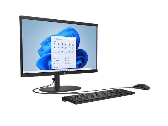 HP All-in-One Desktop 22-dg0040, Windows 11 Home, 21.45", Intel N-series, 8GB RAM, 512GB SSD, FHD, Jet black