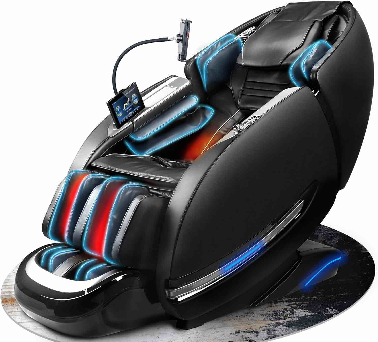 Featured: Massage Chair Full Body, 2025 Zero Gravity SL-Track Shiatsu Massage Recliner Chairs with 12 Auto Modes, Foot Rollers, Waist & Calf Heating,