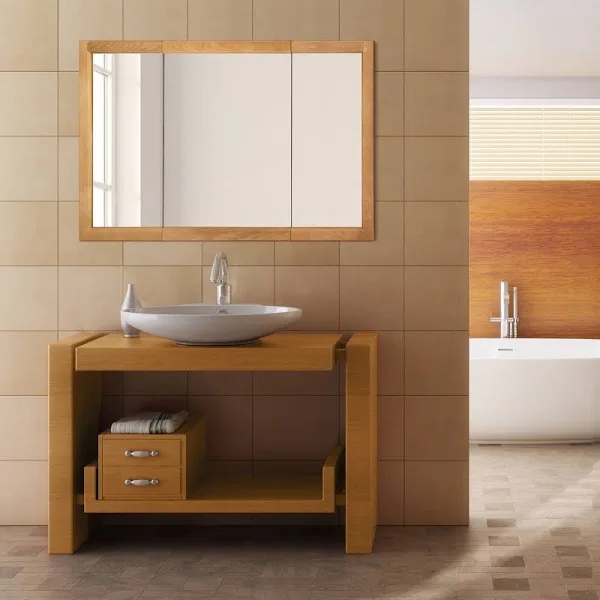 DesignHouse Richland 48-inch Medicine Cabinet in Nutmeg Oak 530584-NOK