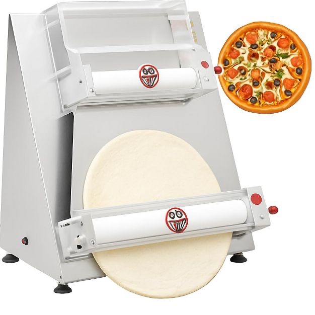 Wildnix Commercial 4”-16” Pizza and Pasta Maker with Dual-Roller Design, 370W Motor, Food-Grade Resin Rollers, Safe Use, and High Efficiency for Business