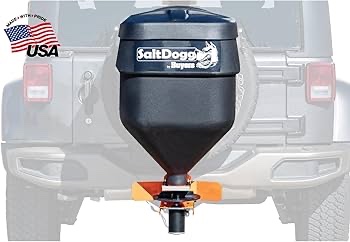 Buyers Products TGSUV1B SaltDogg Tailgate Salt Spreader, 4.41 cu ft/331 lb Capacity, Manual Open/Close Gate w/Gravity Feed, Residential Salt Spreader