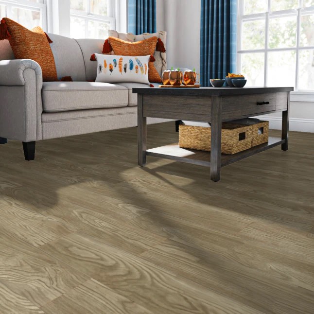 (187.92 Sq Ft) Armstrong Flooring Pro Mark Warm Nutmeg 6-mil x 6-in W x 36-in L Waterproof Luxury Vinyl Plank Flooring ( 35.95-sq ft Carton ) Item #5967360 Model #207LF651 MKS-CCK-3653-201 (BID IS PER Sq. Ft., LOT IS FOR 187.22 Sq Ft TOTAL. MSRP $1.99 Per Sq Ft.)