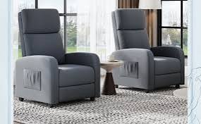 garvee recliner chair for adults, lazy recliner ergonomic adjustable single sofa enhanced with side pocket, tall back, wide arms & padded seat, home theater seating for living room