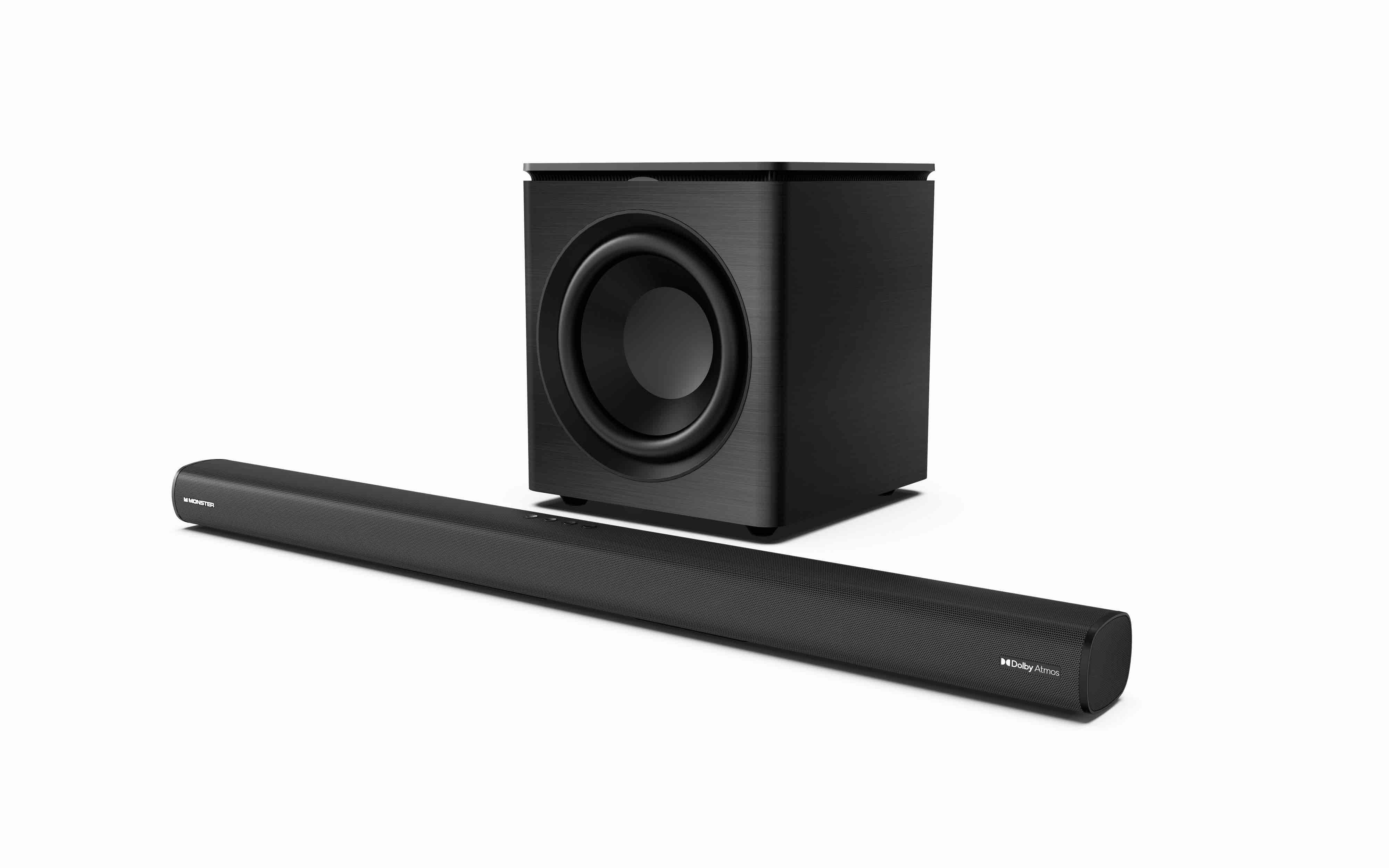 Monster 44" Dolby ATMOS Soundbar with 12" Sub 1000 Watts 7.1.2 Atmos 3D Sound System